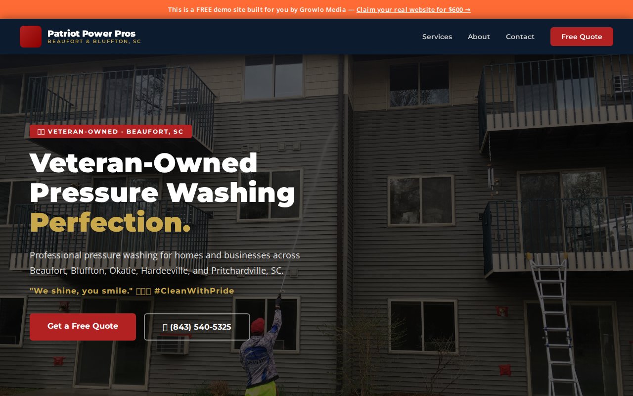 Patriot Power Pros Website Preview